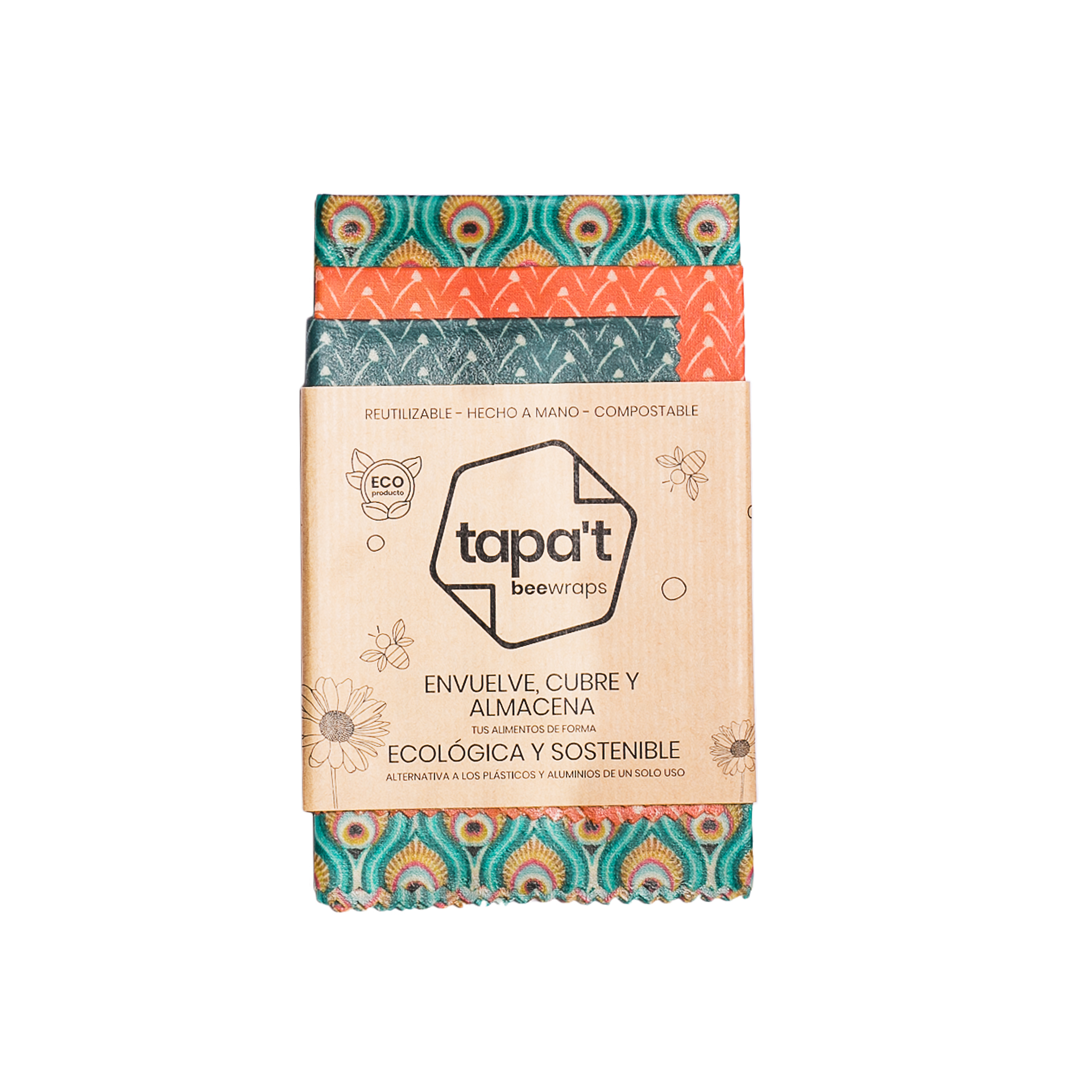 Envoltorio cera de abeja Pack 3 tamaños India - Imagen 5