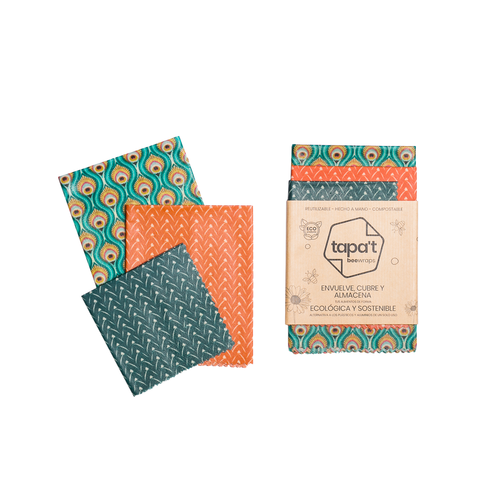 Envoltorio cera de abeja Pack 3 tamaños India - Imagen 3